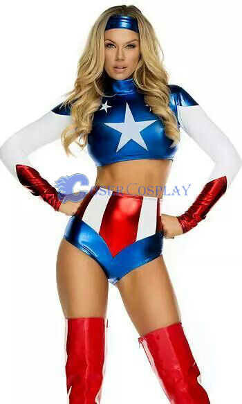 Captain America Sexy Halloween Costumes For Women